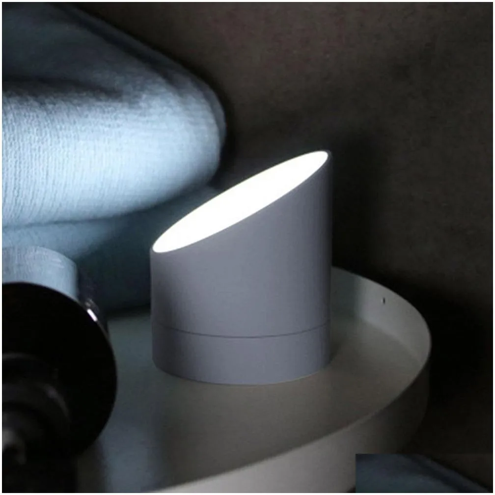 Night Lights Brelong Rechargeable Dual-Use Sensor Night Light Combination Alarm Clock Dimmable Atmosphere White 1 Pc Drop Delivery Lig Dhdyk