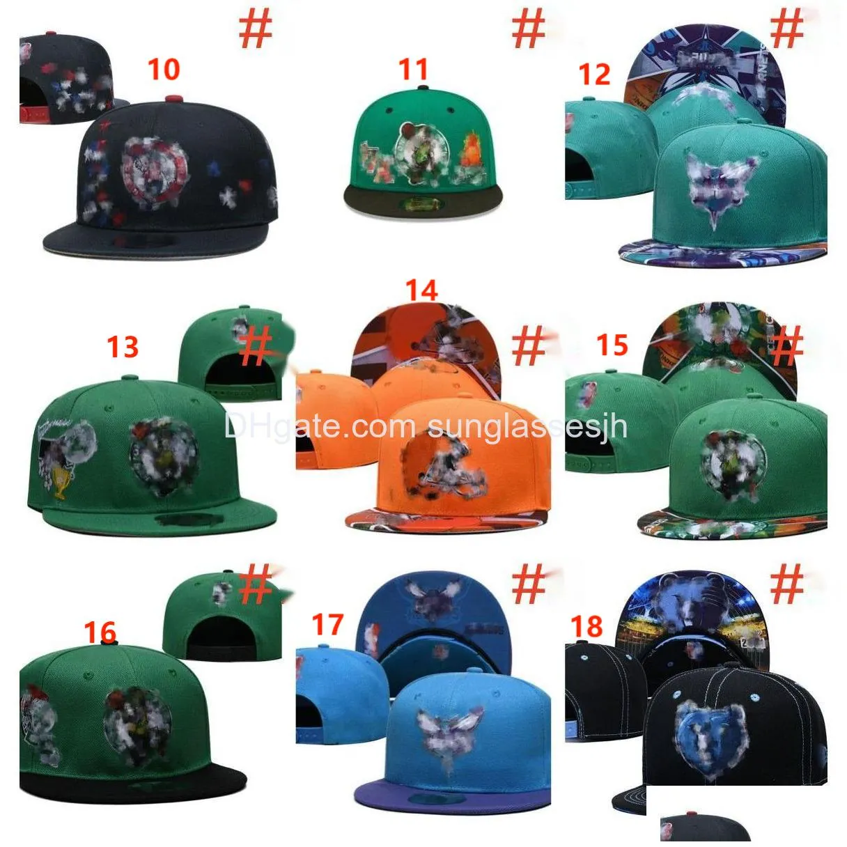 Ball Caps Top Quality Snapbacks Fitted Hats Embroidery Football Baskball Visors Cotton Letter Mesh Flex Beanies Flat Hat Hip Hop Spo