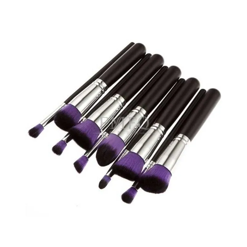 Makeup Brushes 10Pcs Makeup Brushes Professional Cosmetic Brush Kit Nylon Hair Wood Handle Eyeshadow Foundation Drop Delivery Health B Dhp9R