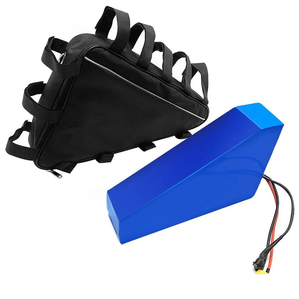 Batteries Ebike Battery 48V 52V 60V 26Ah 72V Triangle With Waterproof Bag For 2500W 2000W 1000W 750W Drop Delivery Electronics Batteri Dhybc