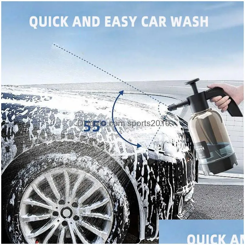 Water Gun & Snow Foam Lance New 2L Car Wash Watering Can Cleaning High Pressure Hand Spray Foam Sprayer Garden Sprinkler For Tool Drop Dhzmv