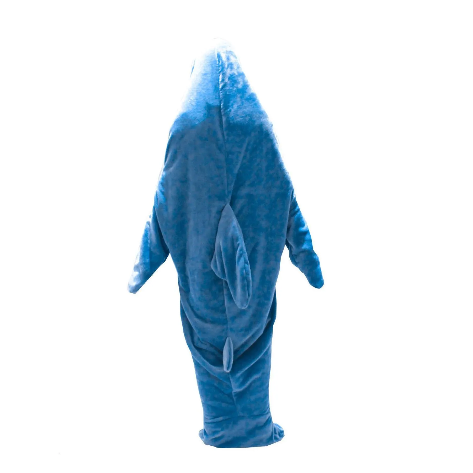 Blanket Soft Warm Shark For Adts With Hooded Design And Loose Jumpsuit 230809 Drop Delivery Dhgmf