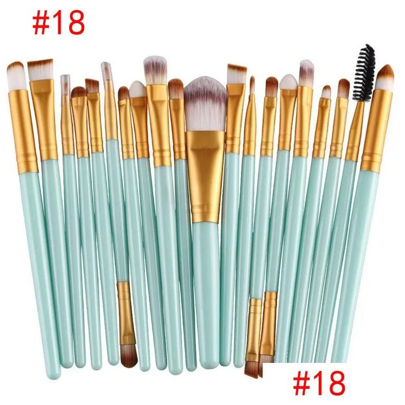 Makeup Brushes Most 21Style Different Colors Makeup Brushes 20Pcs1Set Ber Eyeshadow Outline Mix Together2468729 Drop Delivery Health B Dh8Lo