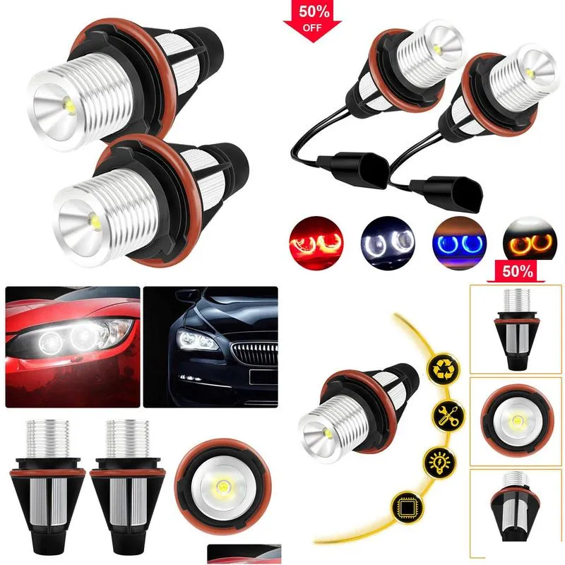 Other Interior Accessories New For E87 E39 M5 E60 E61 E63 E64 M6 E65 E66 E83 X3 E53 X5 2000-2008 White Bright 20W Led Angel Eyes Marke Dheec