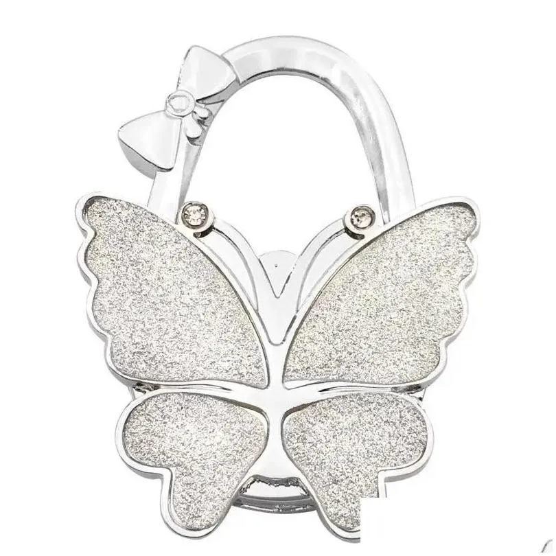 Hooks & Rails Hook Butterfly Handbag Hanger Glossy Matte Foldable Table For Bag Purse Fy3424 0605 Drop Delivery Home Garden Housekeepi Dhasi