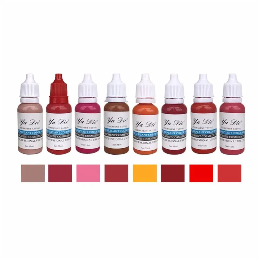 Tattoo Inks 16 Colors Permanent Makeup Micro Pigments Set Tattoo Ink Cosmetic 15Ml Kit For Eyebrow Lip Make Up Drop Delivery Health Be Dhqu3