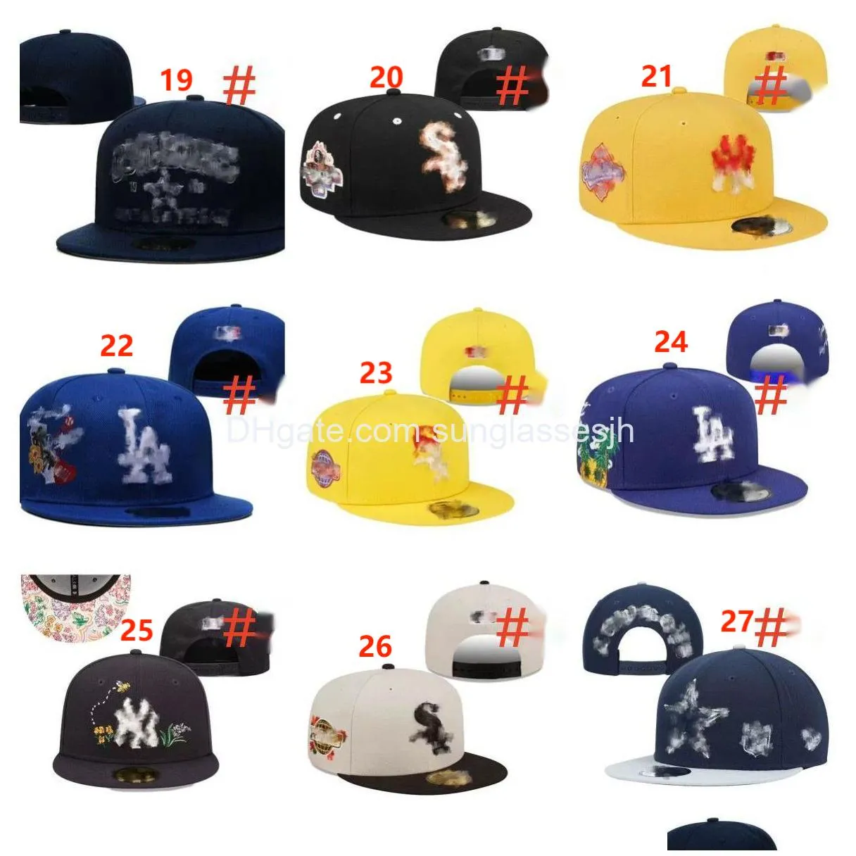 Ball Caps Top Quality Snapbacks Fitted Hats Embroidery Football Baskball Visors Cotton Letter Mesh Flex Beanies Flat Hat Hip Hop Spo