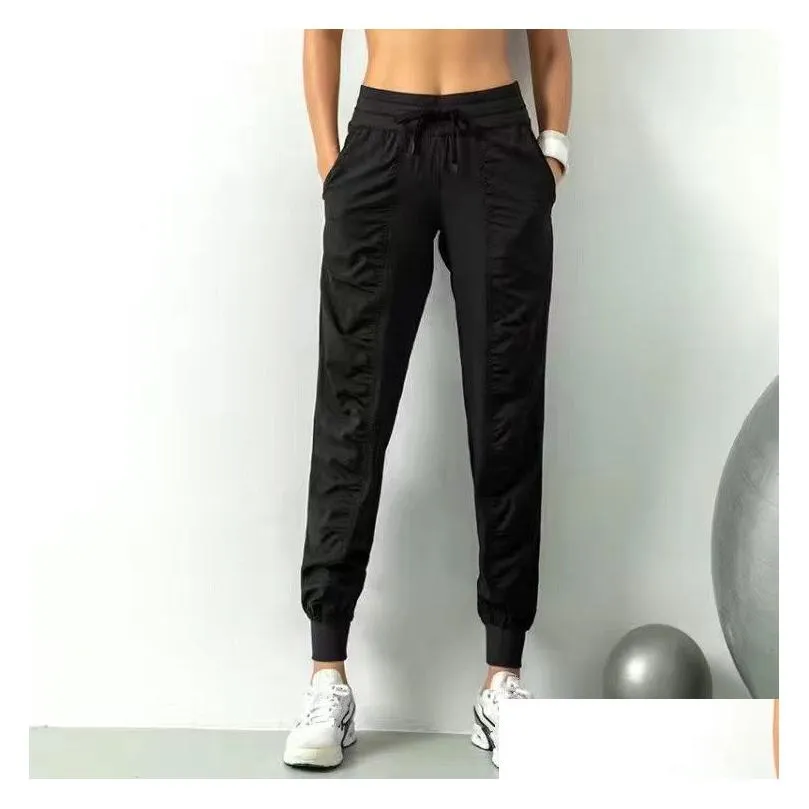 Yoga Outfit Ll Women Yoga Jogging Pants Loose Sweatpants Womens Fitness Sports Joggers Running Stretch Slimming Feet Drop Delivery Spo Dhn2J