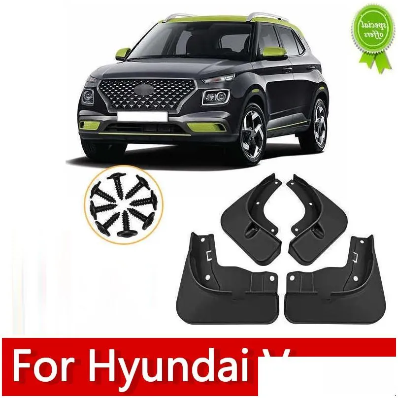 Fenders New For Hyundai Venue 2021 2022 Front Rear Fender Mud Flaps Splash Guard Mudguards Mudflaps Styling Accessories Drop Delivery Dhp2O