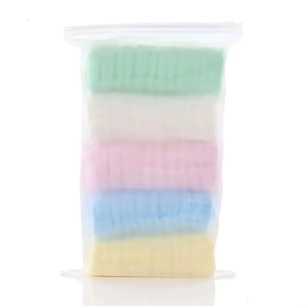 Towels & Robes Towels Robes 5Pcs Hydrophilic Cloths Baby Towel Muslin Cloth Cotton Gauze Washcloths Washable Wipe Face Hand Gifts For Dhnvk