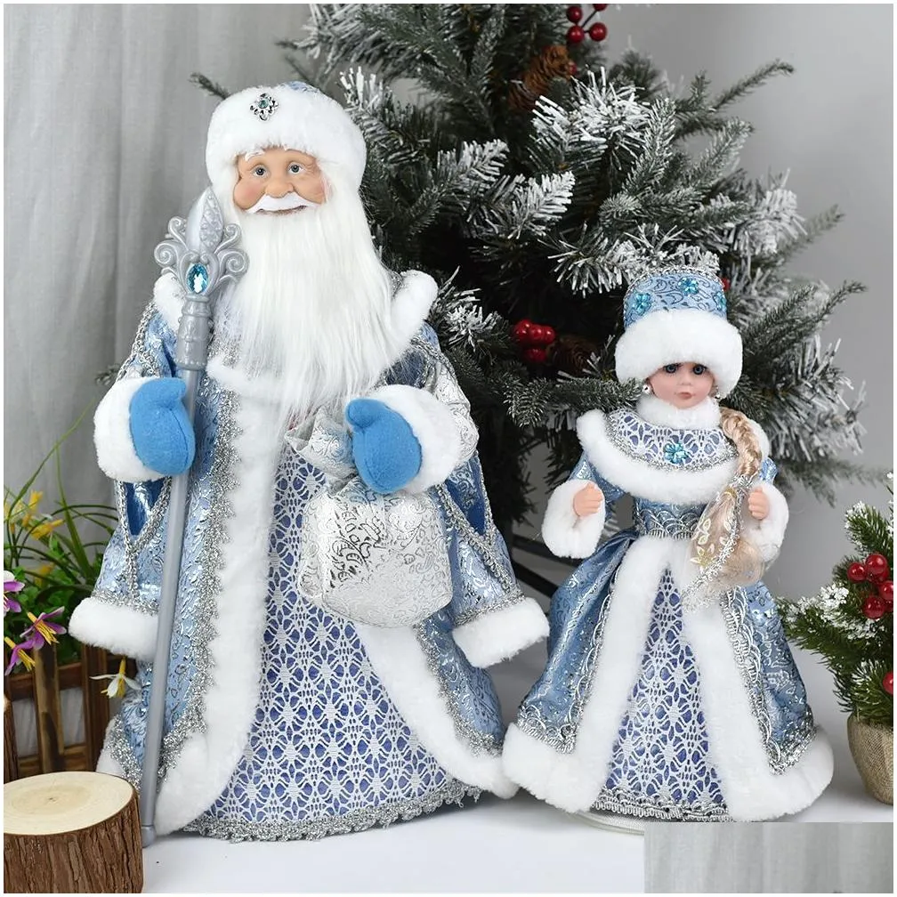 Christmas Decorations Santa Claus Electric Dolls P Toy Candy Bucket With Music Decoration Birthday Gift For Kids Navidad Home Ornamen Dhx0B