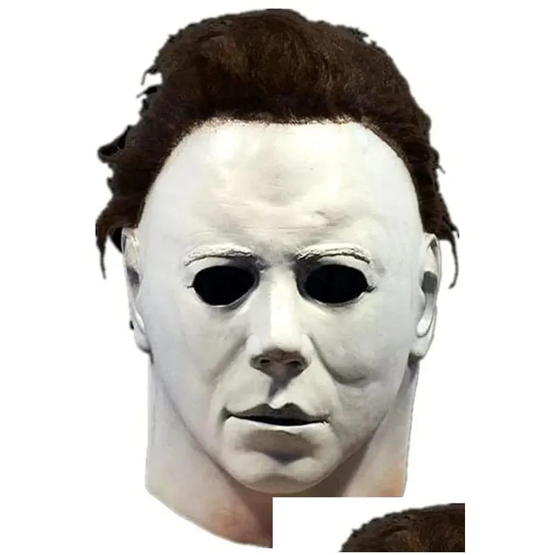 Party Masks Bex Halloween Mask Mike Mel Moonlight Panic Terror Latex Horror Michael Myers Cosplay Fl Face Helmet Drop Delivery Dhdu8