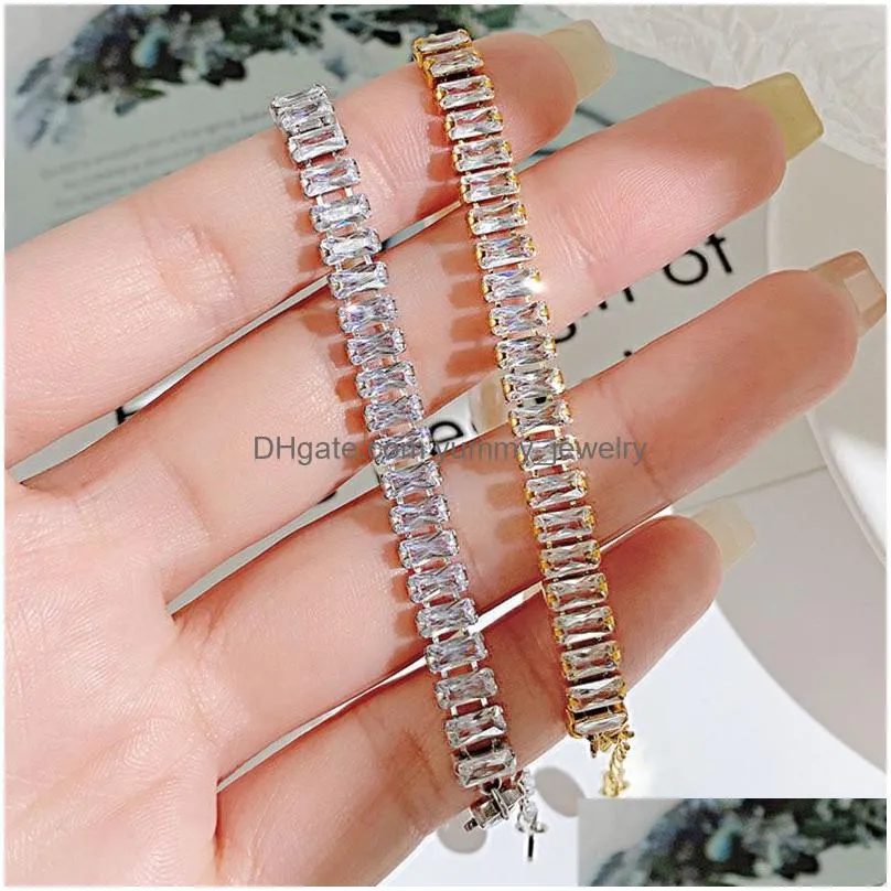 Charm Bracelets Freshwater Pearl Bracelet Zircon Stainless Steel Crystal Diamond Bracelets For Women Fashion Jewelry Gift Drop Delive Dhbnl