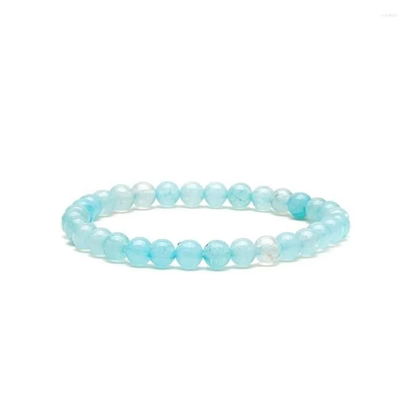Beaded Strand Natural Amethyst Tiger Eye Stone Bracelet For Women Men 6Mm Beads Elastic Charm Healing Reiki Yoga Meditation Jewelry D Dhtsp