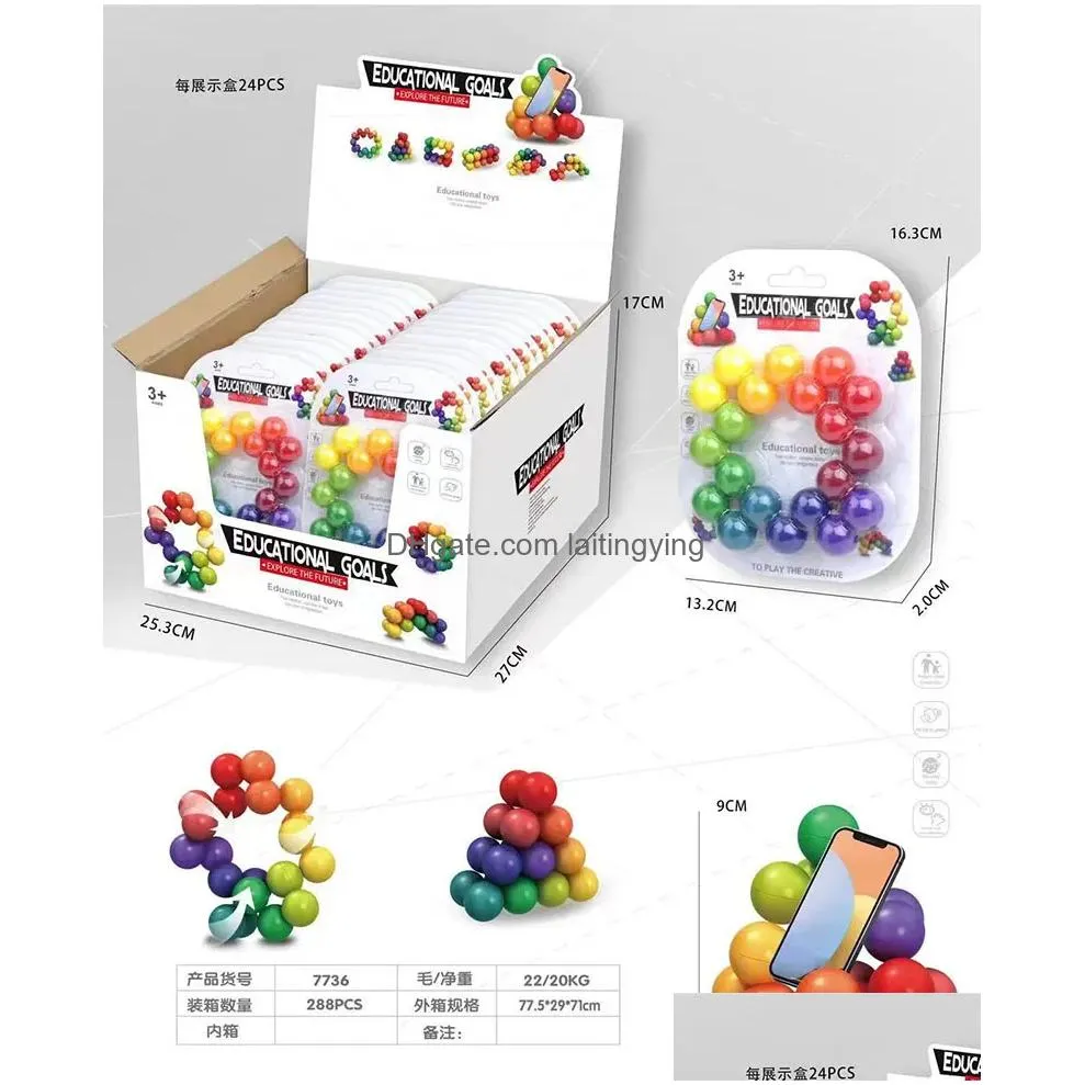 fidget toy 3d puzzle ball endless twisted and turned flexible jionts stress relief desk sculpture toys intelligence development