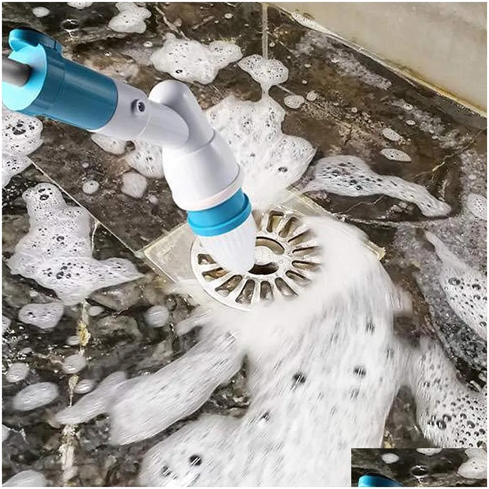 Cleaning Brushes Bathtub Tile Brush Kitchen Bathroom Sink Gadget Electric Spin Cleaner 3In1 Wireless Housework Drop Delivery Dhzln