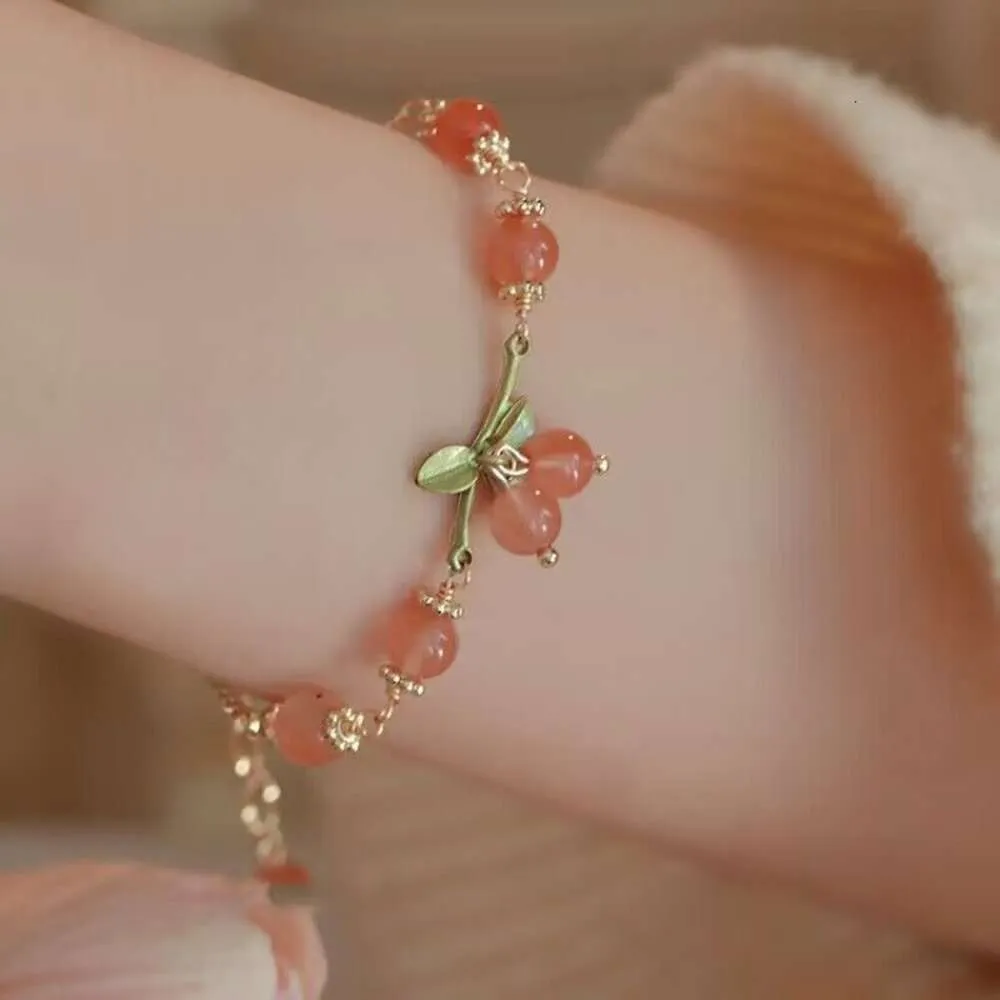 Early Spring Cherry Bracelet Female Unique Design Sweet and Elegant High Sense Student Friend Bell Orchid Bracelet Hand