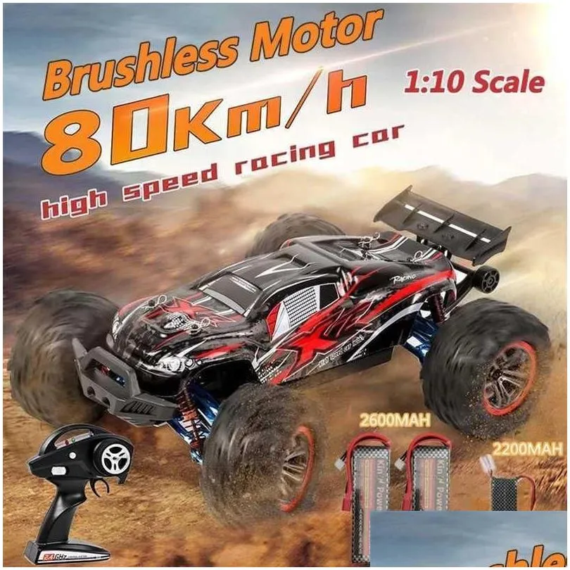 electric/rc car professional adt 80km/h alloy frame rc brushless toys 4wd by high speed monster truck 200m brake 110 model toy 22011