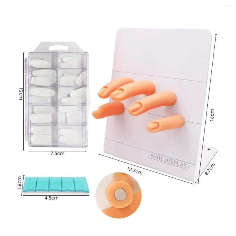 Nail Art Kits Training Tool Sile Reusable Hand Display For Drop Delivery Dhpnz