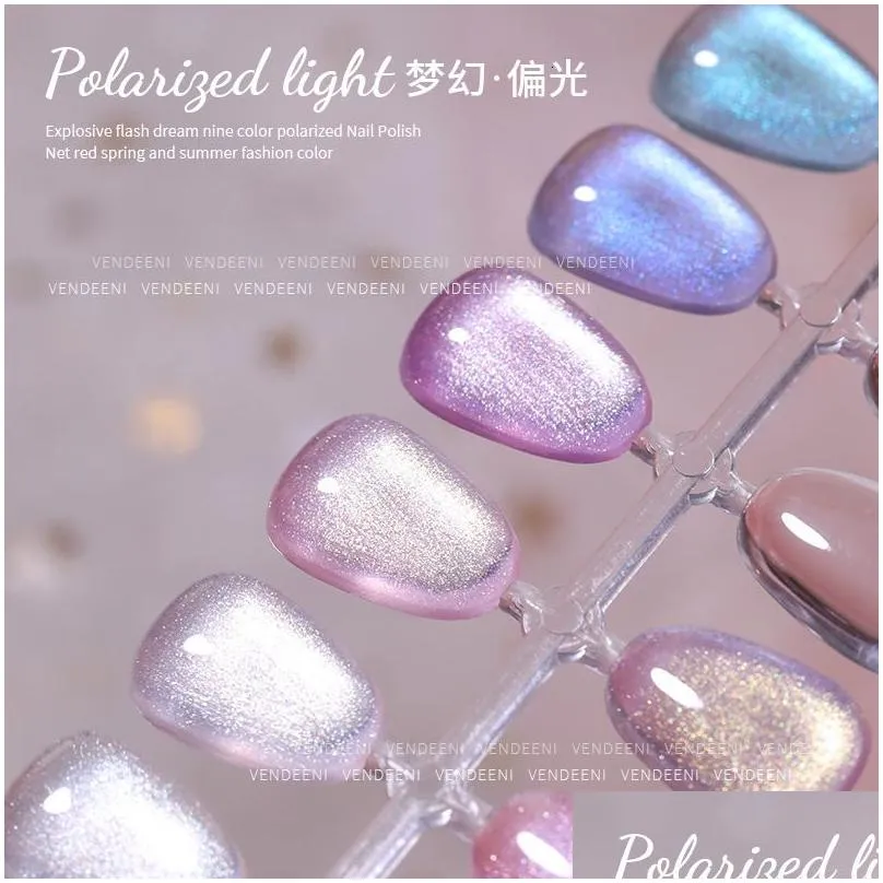 Nail Polish Highlight Series Gel Diamond Glitter Semi Permanent Holographic Soak Off Uv Varnish Diy Art 230816 Drop Delivery Dh8Tp