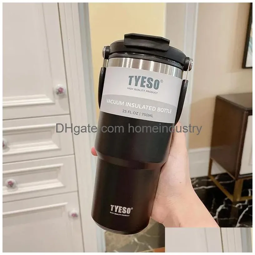 Water Bottles 330900Ml Coffee Thermal Mug Stainless Steel Thermos Tumbler Cups Vacuum Flask Thermo Thermocup 221130 Drop Delivery Dhsxg