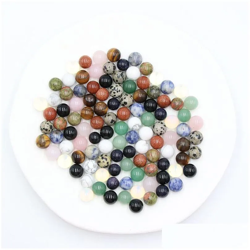 Stone 10Mm Chakra Loose Reiki Healing Natural Stone Ball Bead Palm Quartz Mineral Crystals Tumbled Gemstones Hand Piece Yoga Home Dec Dhdde