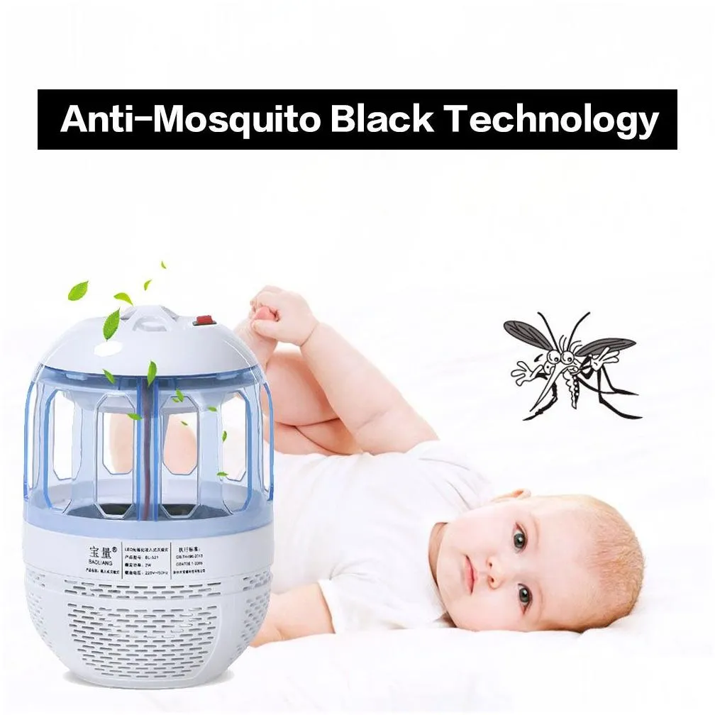 Led Multi-Functional Lights 5V Electric Mosquito Bug Zapper Killer Led Lantern Fly Catcher Flying Insect Patio Outdoor Cam Drop Delive Dhlxw
