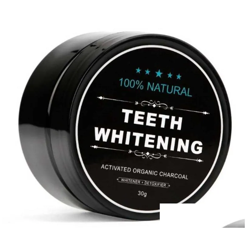 Teeth Whitening Teeth Powder Bamboo Dentifrice Oral Care Cleaning Natural Activated Organic Charcoal Coconut Shell Tooth Yellow Stain Dhypx