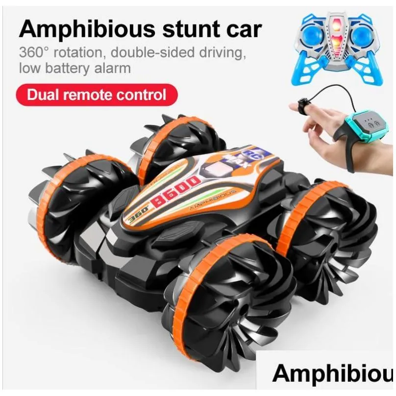 childrens gift four-wheel drive off-road vehicle remote control for street stalls amphibious dual sided driving childrens deformation remote