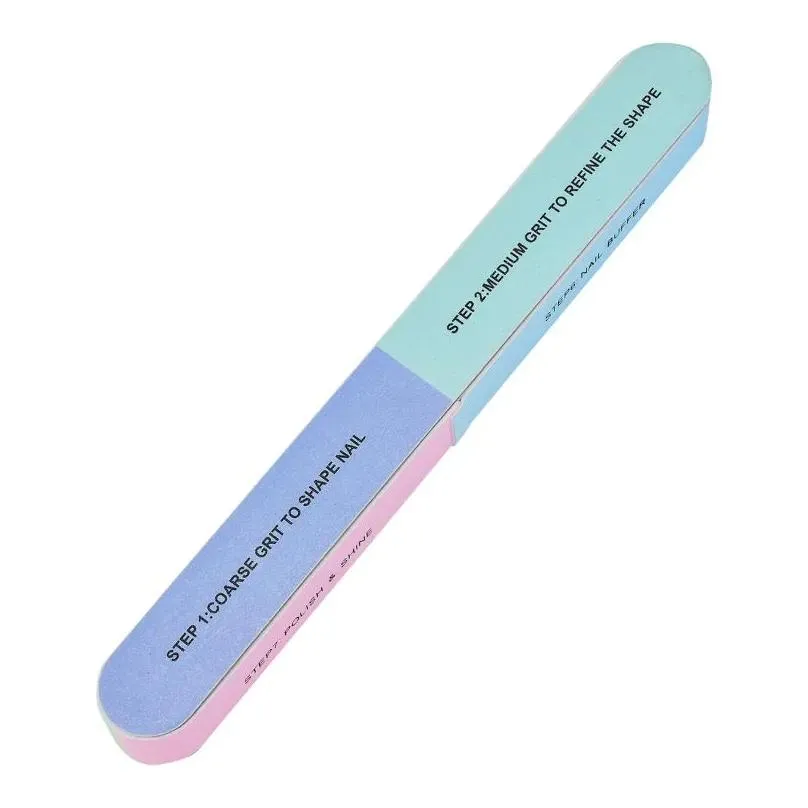 Nail Files 1 Piece File Buffer 7 Way 17.5Cm Manicure Smooth Accessories Block Edges Stick Art Tool Drop Delivery Dhley