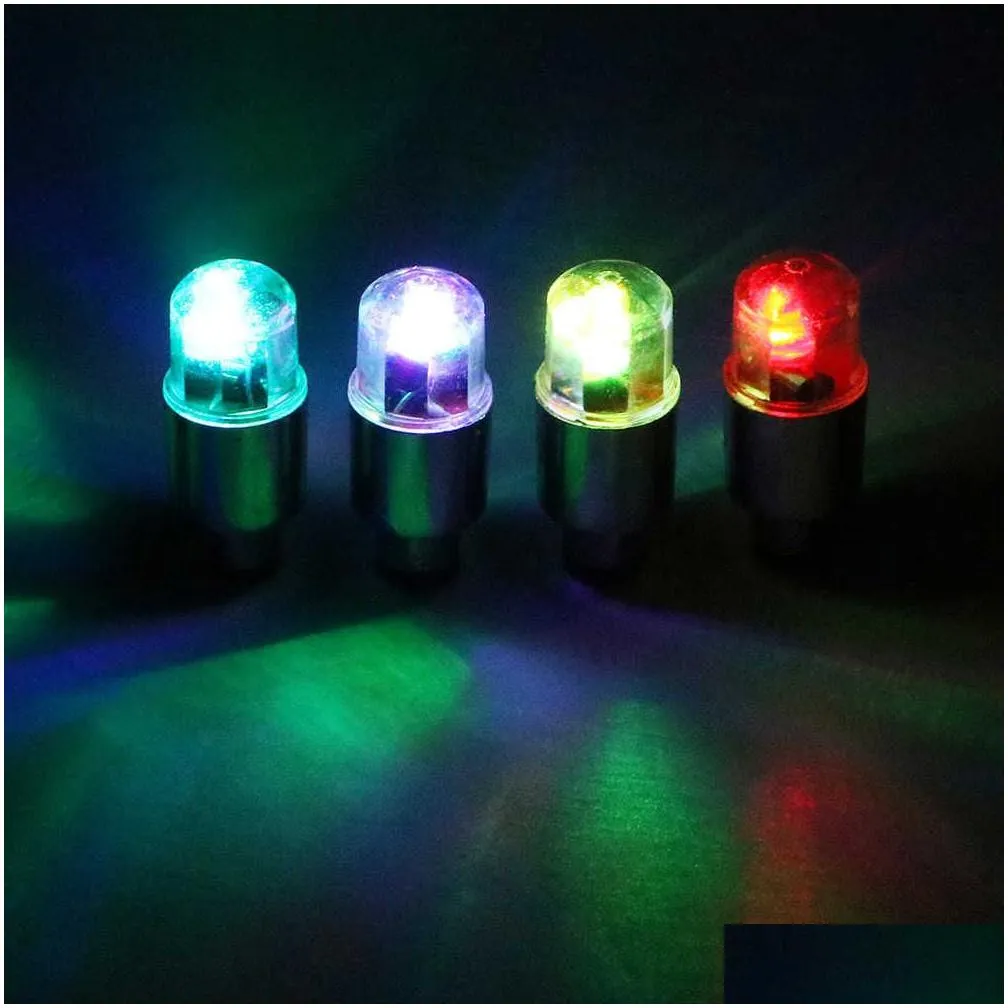 Motorcycle Lighting New 1 Pair Car Motorcycle Wheel Caps Decoration Lights For Tire Hub Bicycle Deco Led Closed Vae Accessories Drop D Dhitf
