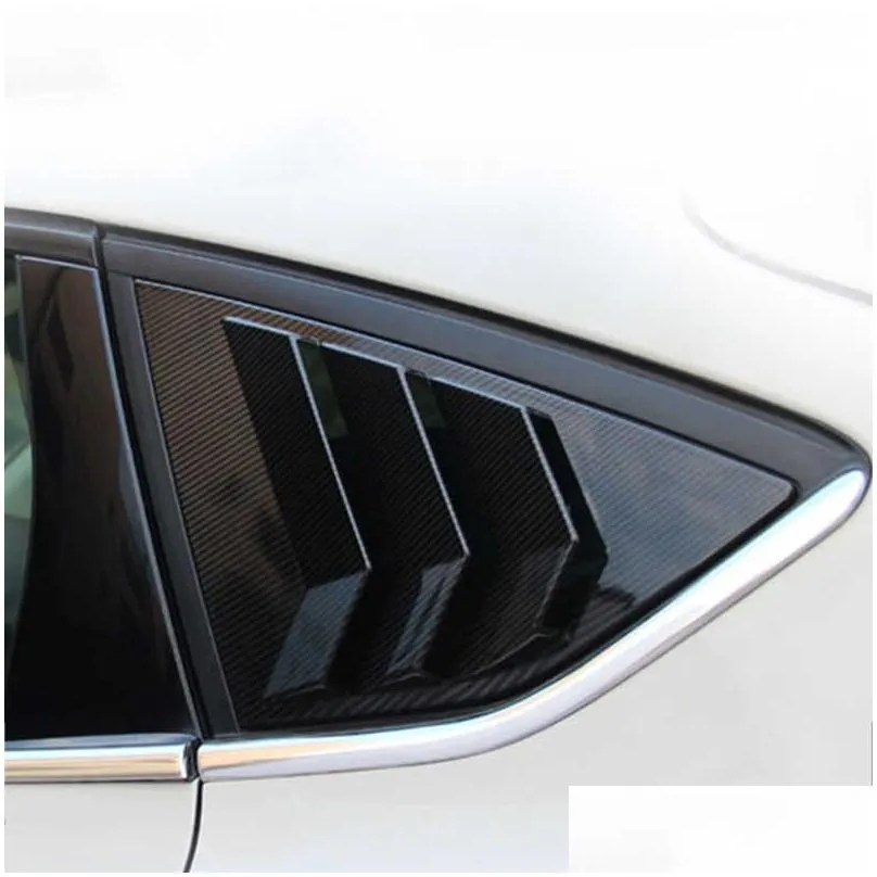 Other Interior Accessories New For Ford Focus St Rs Mk3 2012- Hatchback Carbon Fiber Car Rear Window Blinds Side Tuyere Louvers Vent S Dhczw