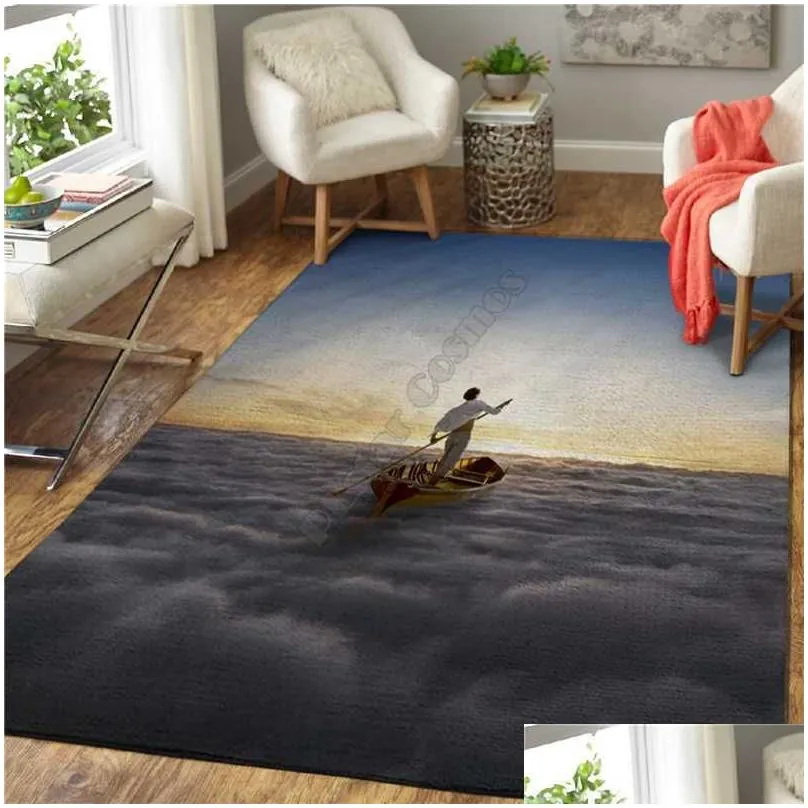 Carpets Motorcycle 3D Printed Mat Rugs Anti-Slip Large Rug Carpet Home Decoration Living Flannel Print Bedroom Non-Slip Floor 210928 D Dhew1