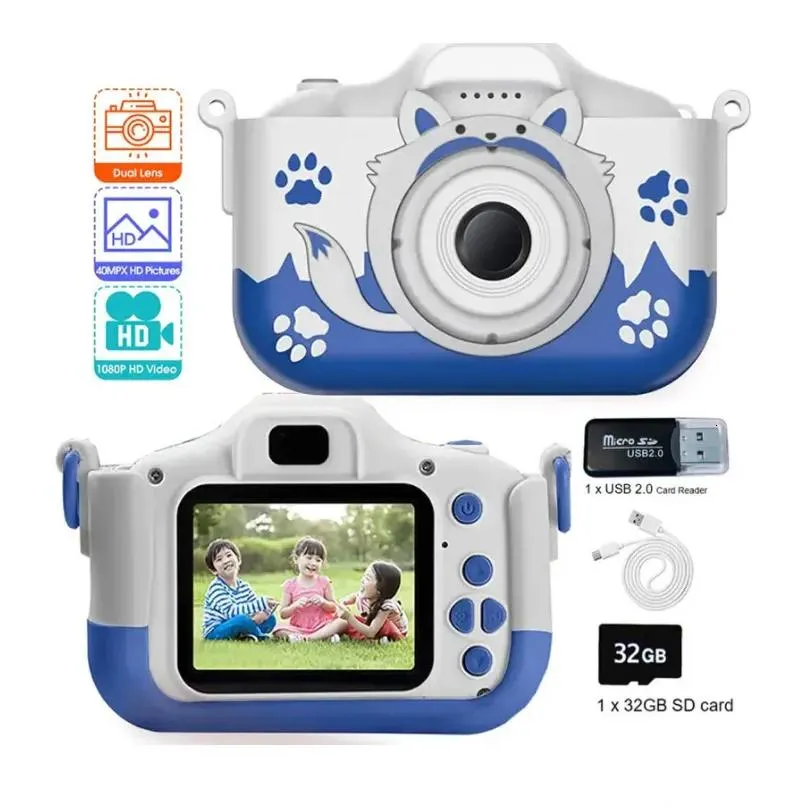 Toy Cameras Hd 1080P Kids Digital Camera 20Mp Children With Usb  Built-In Game Shockproof Sile Protection Er Drop Delivery Dhpgb