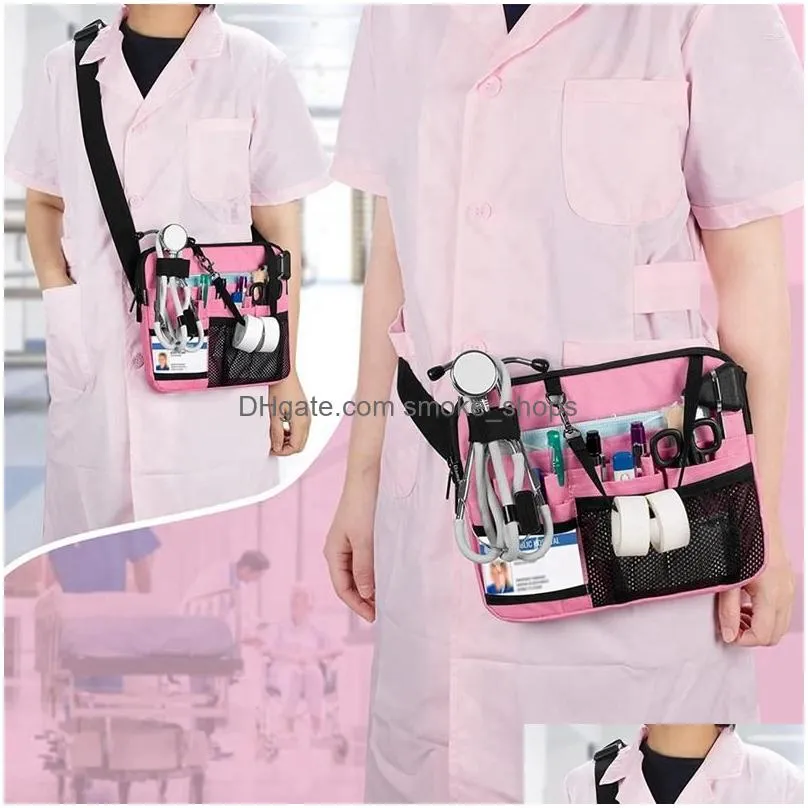 Storage Bags Pack Waist Pouch Tool Belt With Tape Holder For Stethoscopes Drop Delivery Home Garden Housekee Organization Dho4U