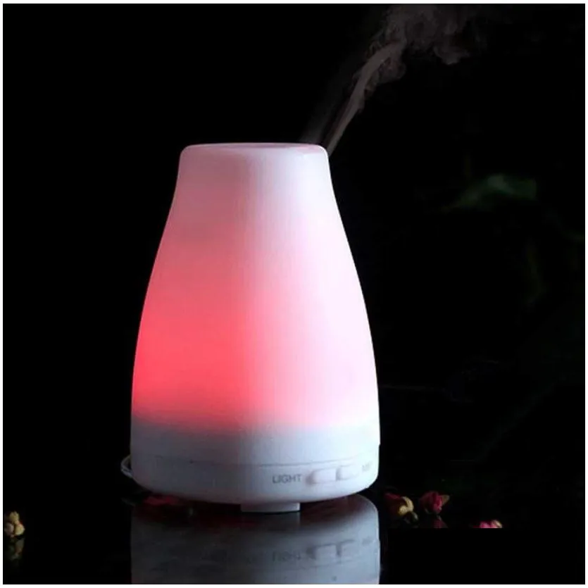 Aromatherapy Wholesale New High Quality 100Ml 7 Color Led Humidifier Diffuser For Aromatherapy Trasonic Essential Oil Ship Drop Delive Dhd3A