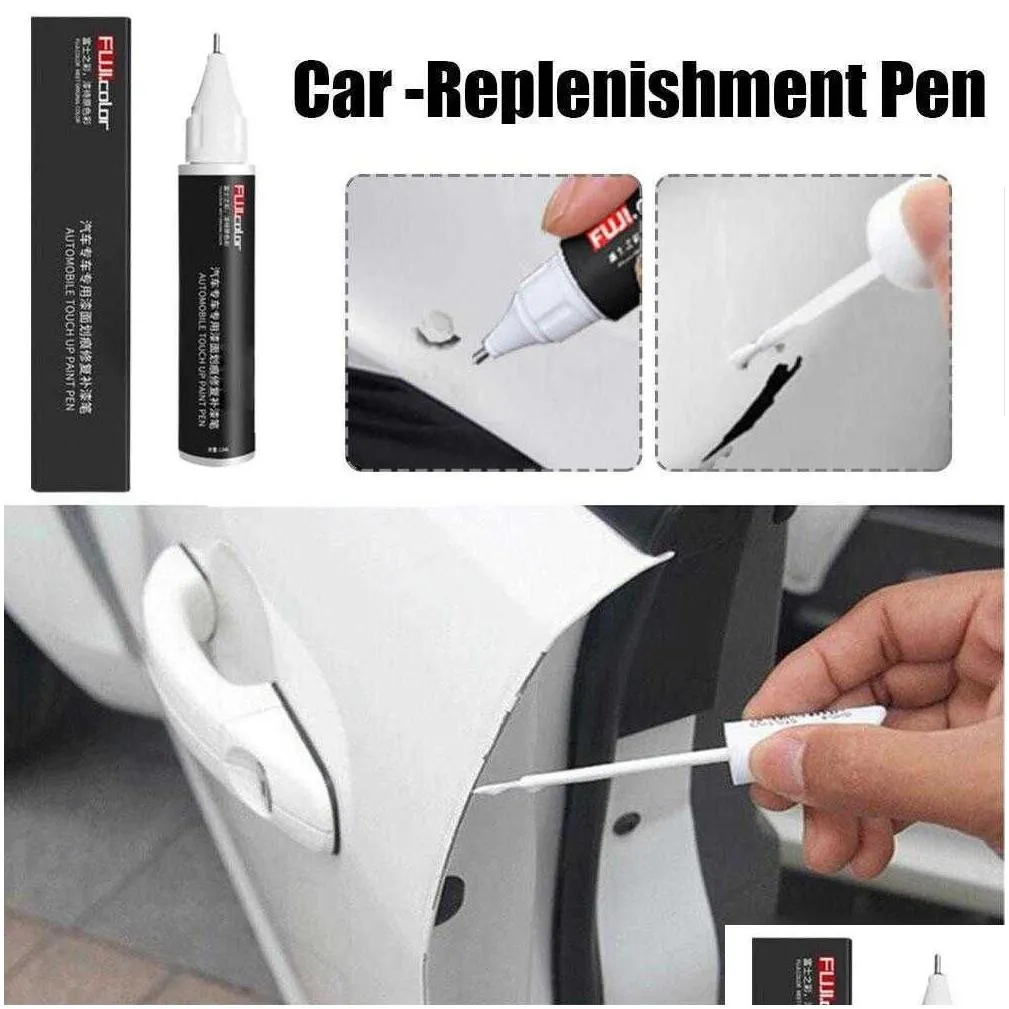 Other Interior Accessories New Fit For Tesla Model 3 X Y S Car Scratch Paint Pens Repair Pen Black White Fixer Wheel Hub Drop Delivery Dha75