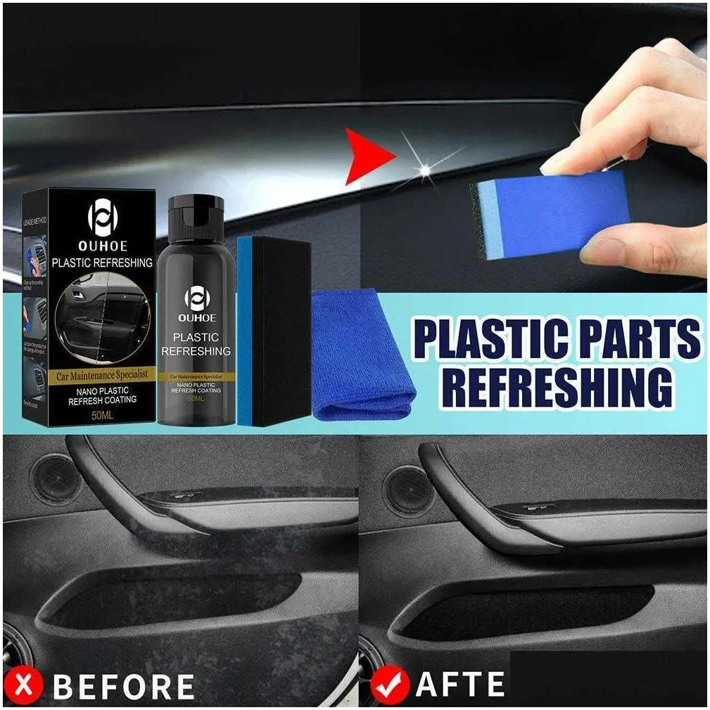 Car Cleaning Tools New Car Maintenance Specialist Plastic Refresh Coating Refurbish Agent Cleaning Products Restorer Cleaner With Spon Dh1Eg