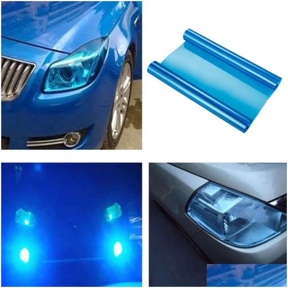 Other Interior Accessories New Car Headlight Tint Film Fog Light Taillight Smoke Black Vinyl Waterproof Exterior Accessory Drop Delive Dhjok