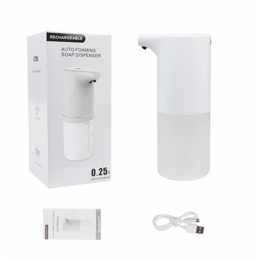 Disinfection Machine 350Ml Touchless Matic Soap Dispenser Usb Charging Smart Foam Hine Infrared Sensor For Home Office Bathroom Drop D Dhejg