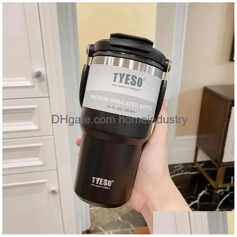 Water Bottles 330900Ml Coffee Thermal Mug Stainless Steel Thermos Tumbler Cups Vacuum Flask Thermo Thermocup 221130 Drop Delivery Dhsxg