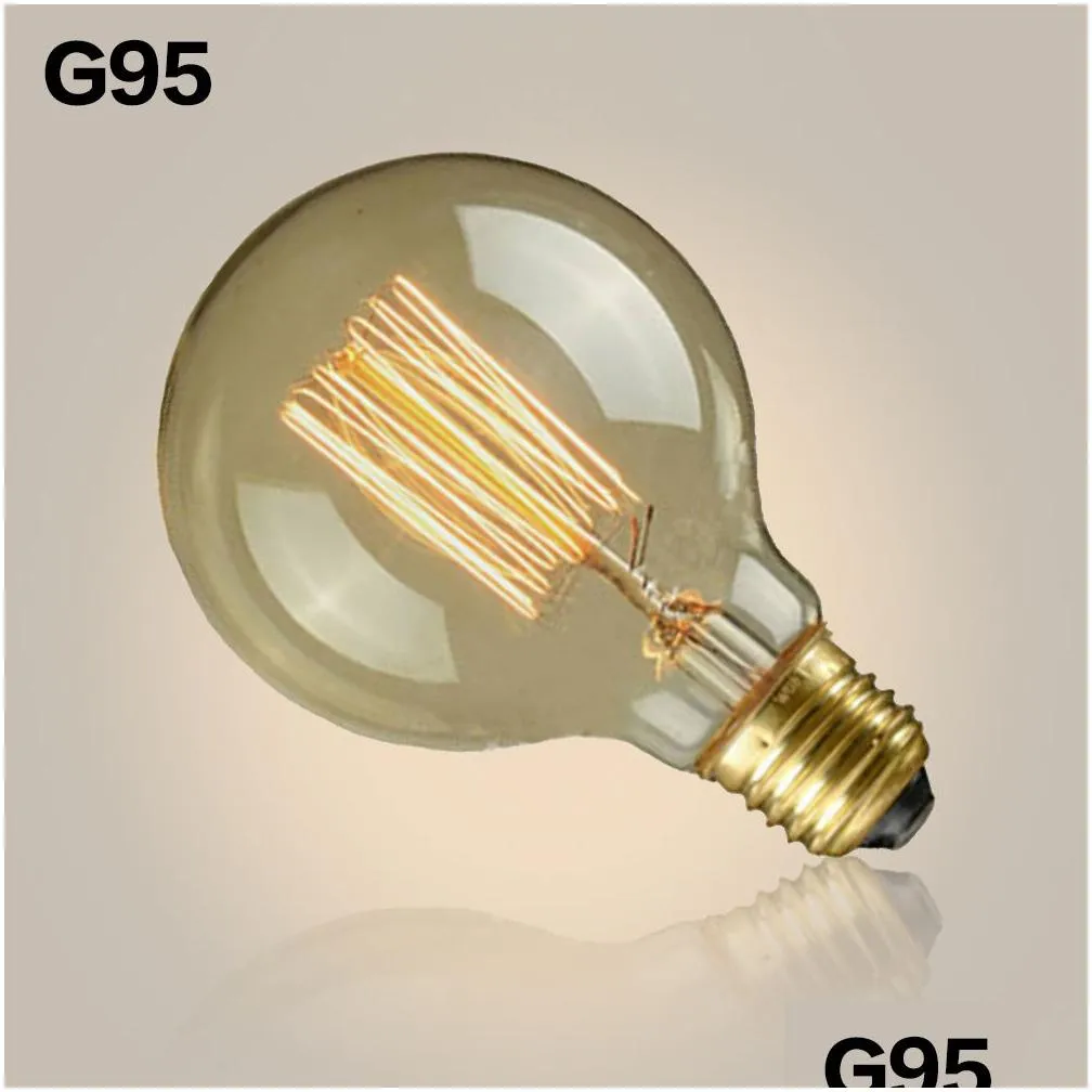 Led Bulbs Brelong E27 Dimming St64 40W Retro Edison Tungsten Light Bb Transparent Glass Incandescent Squirrel Cage Design Ac220V Ac110 Dhl4X