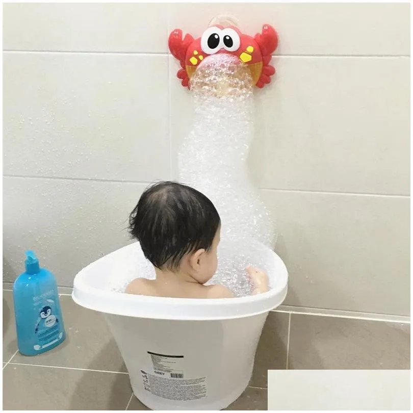 Bath Toys Crabs Bubble Hine Music Baby Toy Bathtub Soap Matic Maker Bathroom Funny For Children Drop Delivery Dh0Xv