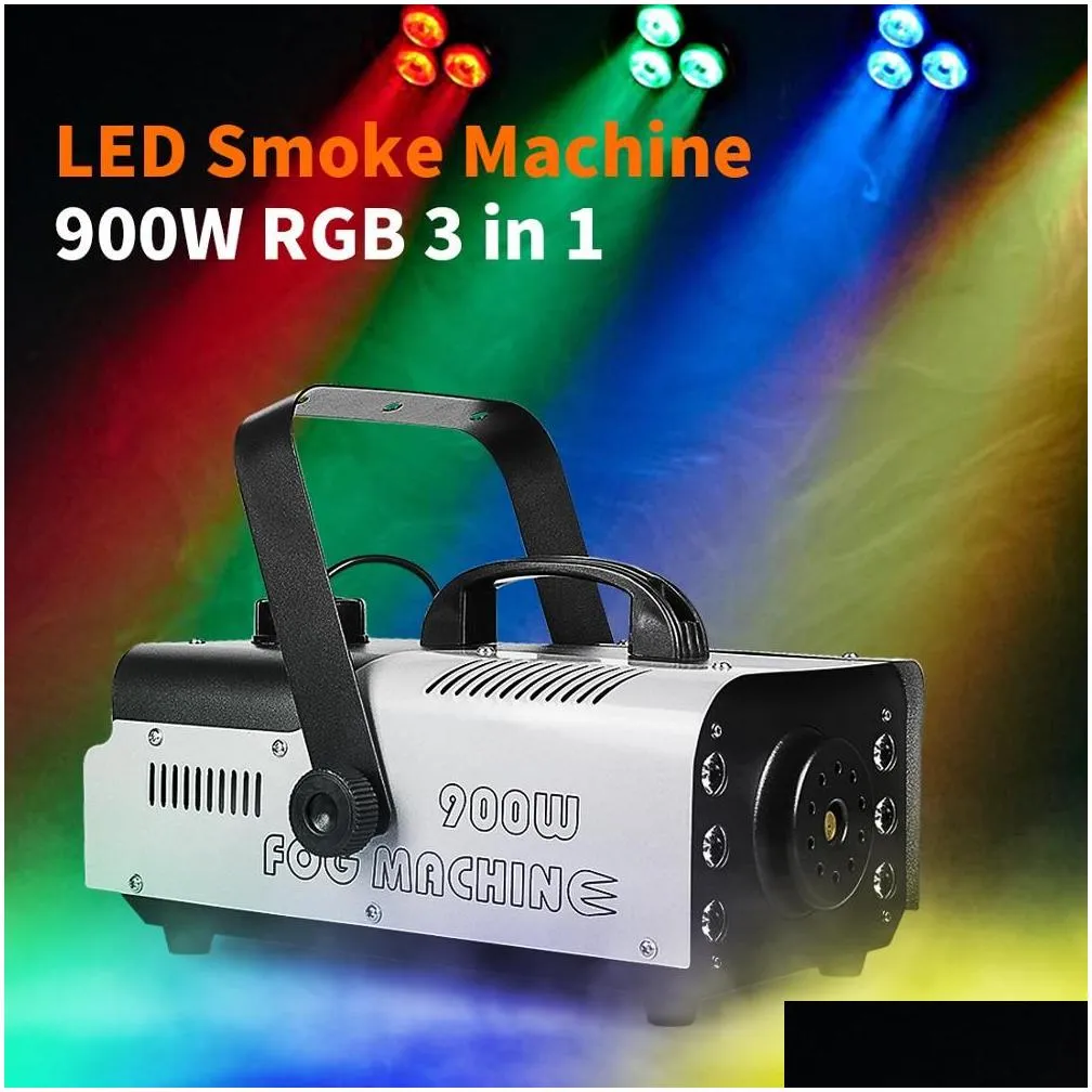 Fog Machine&Bubble Machine Moka Sfx 900W Effect Fog Hine Wireless Remote Smoke Portable Party Maker Fogger For Stage Wedding Dj Disco Dhldu