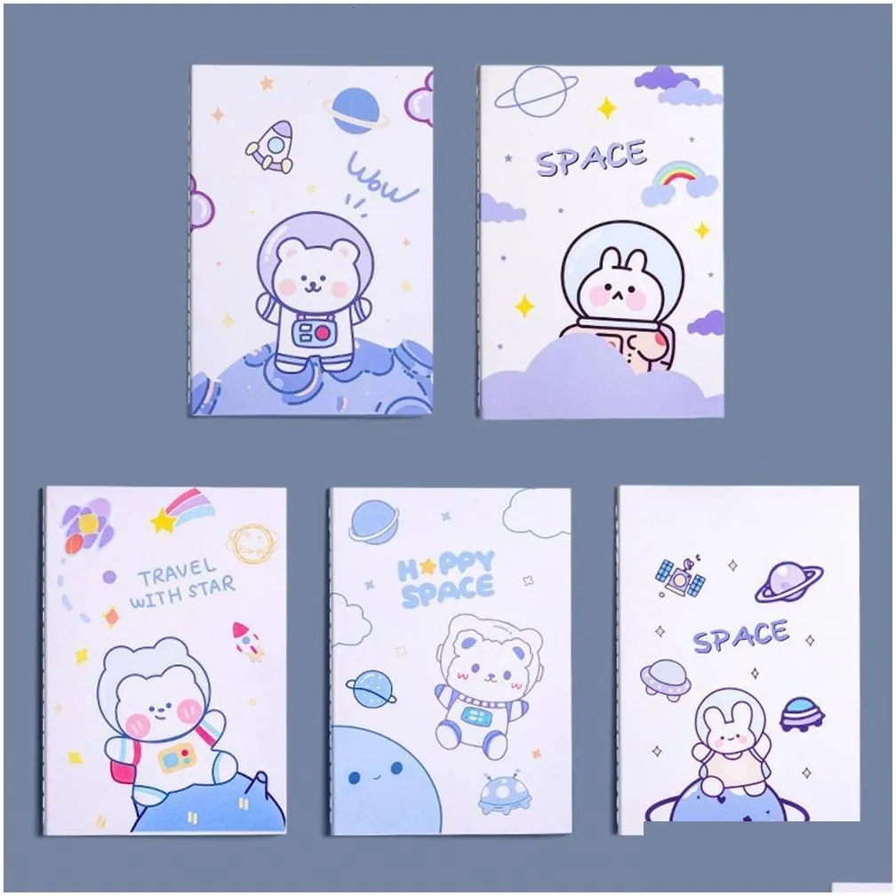 Notepads Wholesale Notepads A5 Gift Daily Weekly Planner Book Cute Stationery Cartoon Notepad Notebook Kit Travel Journal Diary 230804 Dhrxh
