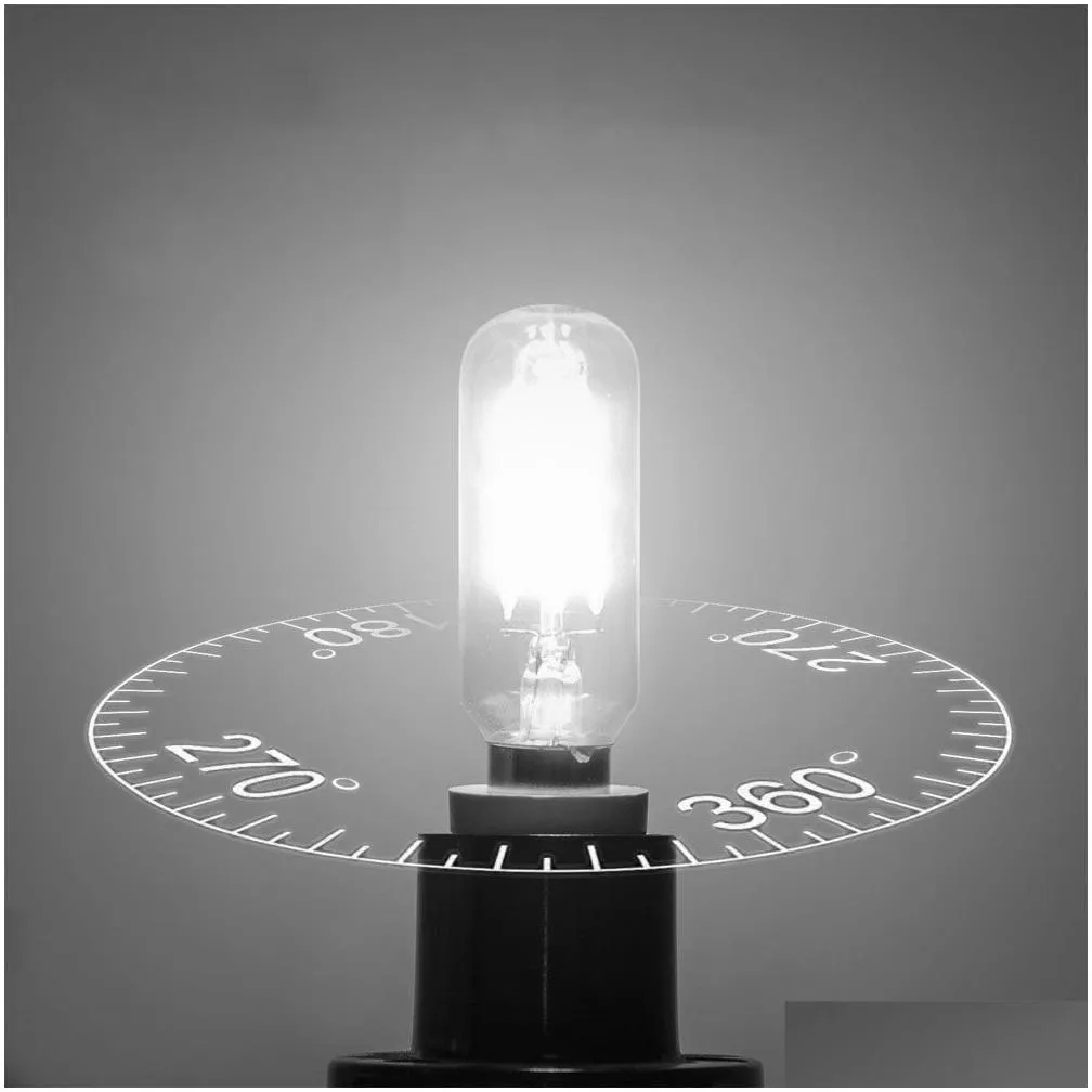 Led Bulbs Brelong T25 Edison Led Filament Light Bb Dimmable Candlestick Tube 1W 2W E12 E14 110V 220V White Warm Drop Delivery Lights L Dhr9S