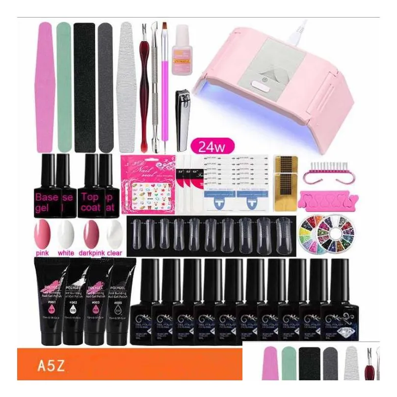 Nail Art Kits Manicure Set For Nail Kit With 24W/36W Led Lamp Of Electric Nails Drill Gel Polish Art Drop Delivery Health Beauty Nail Dhwcw