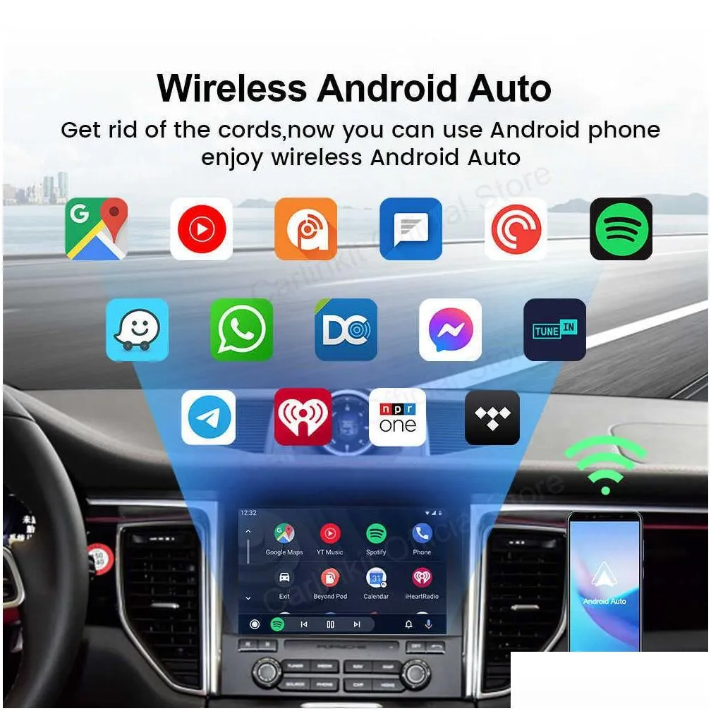 Car Tissue Box New Carlinkit 4.0 Wireless Android Adapter 3.0 2 In 1 For Appleaddandroid Carplay Ai Box Usb Dongle Vw Benz Kia Drop De Dhuct