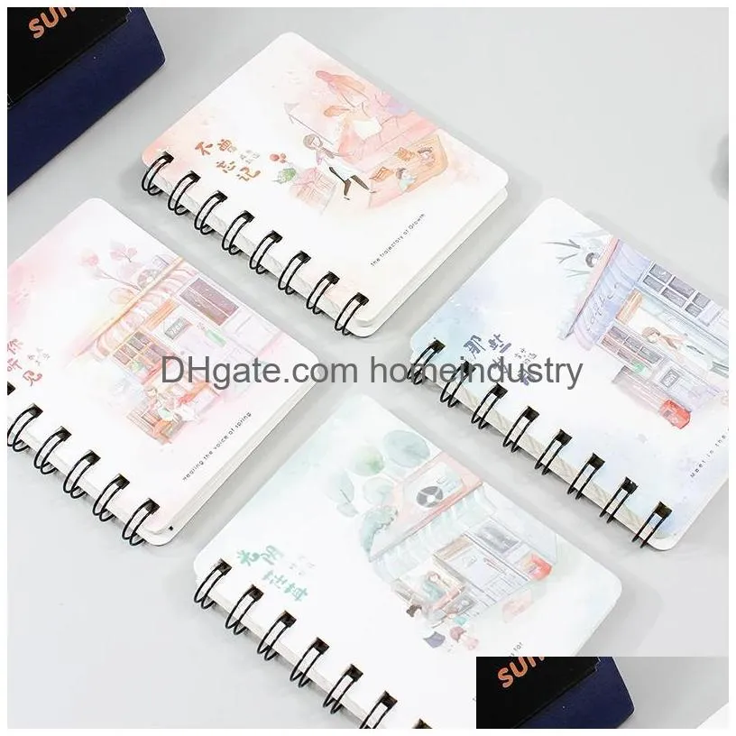 Notepads Wholesale Mini Looseleaf Hand Book Notebook Diary Blank Notebooks Diaries Kawaii Student Notepad Planner School Office Suppli Dhfip