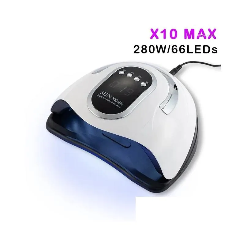 Nail Dryers Brand Sun X11 Max Uv Led Lamp Dryer 280W High Power For Quick Dry Gel Polish Ice Drop Delivery Dhwux